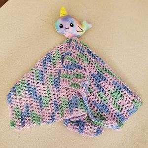 Narwahl Lovey Baby Blanket